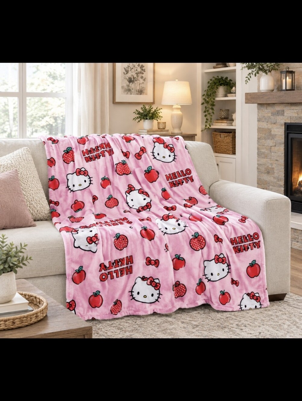 🍎 HELLO KITTY PLUSH CLOUD THROW 🍎